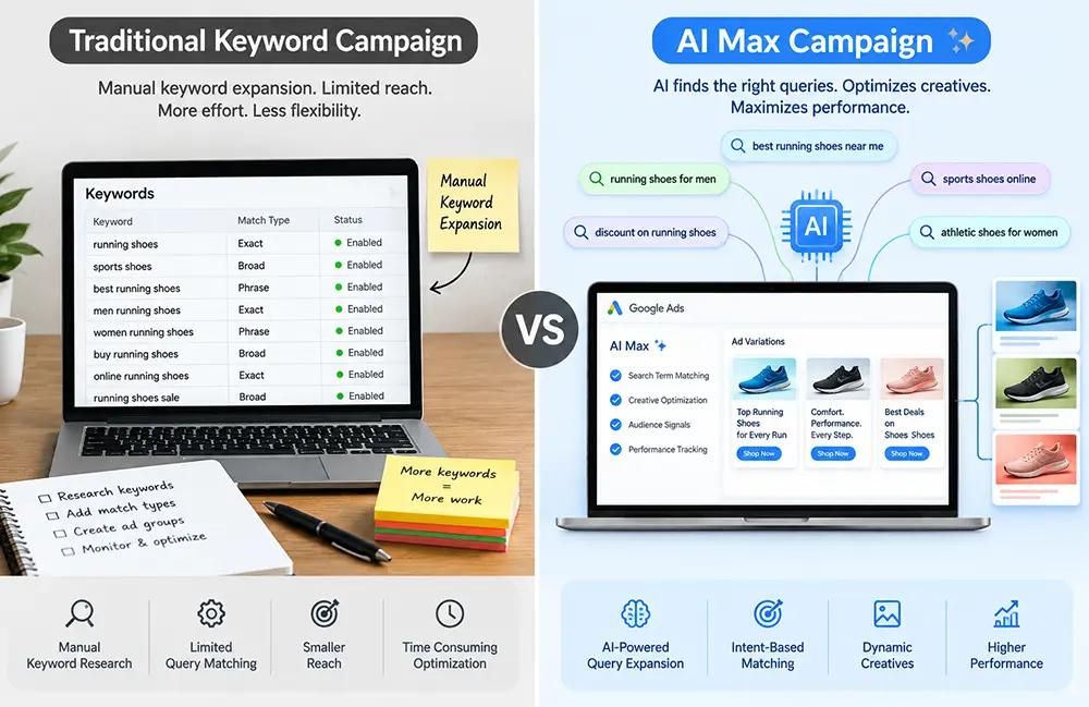 Google Ads AI Max landing page and conversion optimization